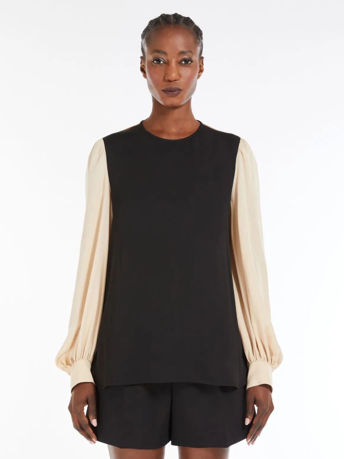 Silk charmeuse blouse