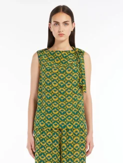 Silk crepe de chine top