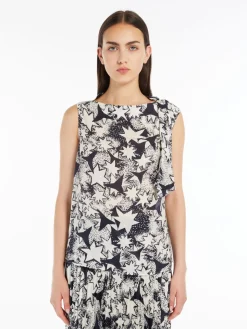Silk crepe de chine top