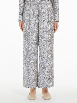 Silk crêpe de Chine trousers