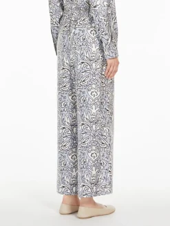 Silk crêpe de Chine trousers