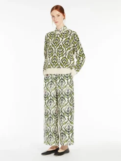 Silk crêpe de Chine trousers