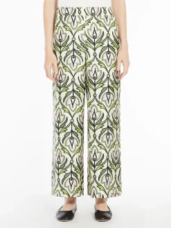 Silk crêpe de Chine trousers