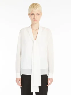 Silk foulard blouse
