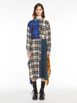 Silk patchwork dress