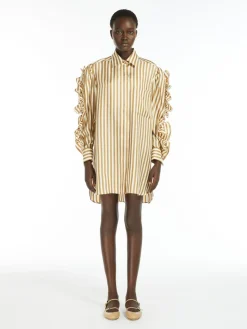Silk shirt dress