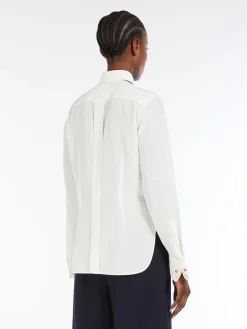 Silk shirt with bow tie