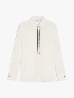 Silk shirt with bow tie