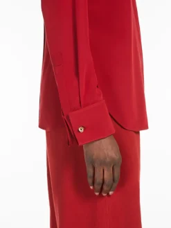 Silk shirt with bow tie