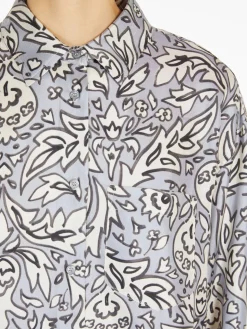 Silk twill shirt