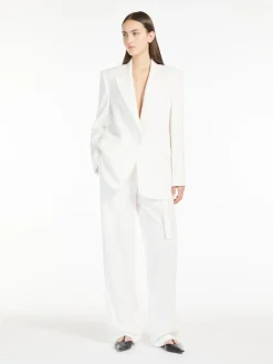 Single-breasted cady blazer