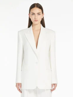 Single-breasted cady blazer
