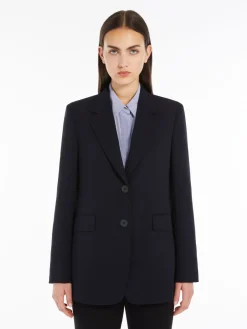 Single-breasted cady blazer