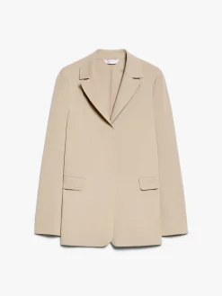 Single-breasted technical jersey blazer