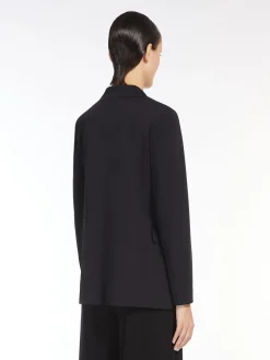 Single-breasted technical jersey blazer