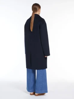 Single-breasted wool coat