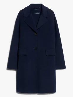 Single-breasted wool coat