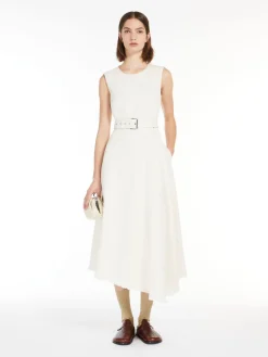Sleeveless cotton bull denim dress