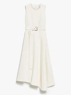 Sleeveless cotton bull denim dress
