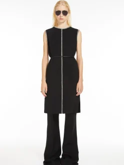 Sleeveless stretch viscose dress