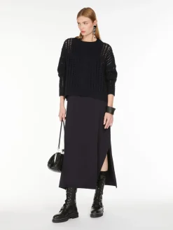 Sleeveless stretch viscose dress