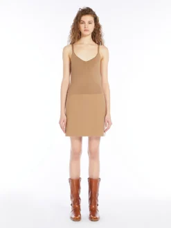 Sleeveless wool dress