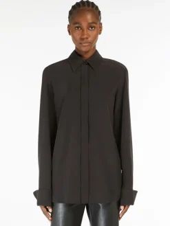 Slim-fit silk shirt