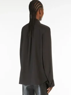 Slim-fit silk shirt