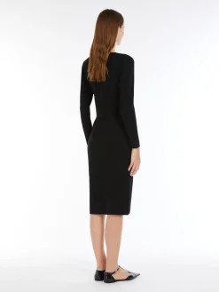 Slim-fit stretch viscose dress