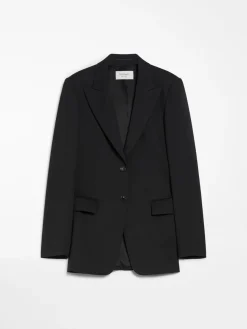 Slim-fit stretch wool blazer