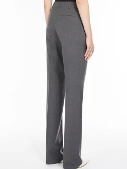 Slim-fit stretch wool trousers