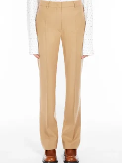 Slim-fit stretch wool trousers