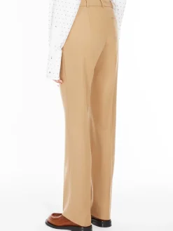 Slim-fit stretch wool trousers