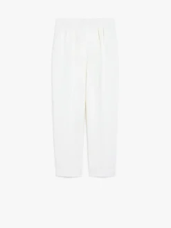 Slim-fit, stretch-wool trousers