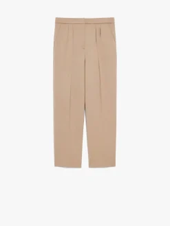 Slim-fit, stretch-wool trousers