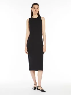 Slim-fit technical jersey dress