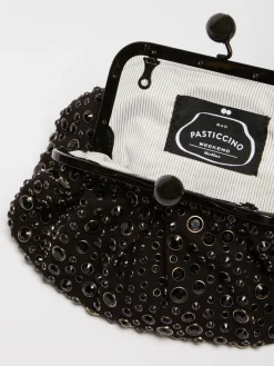 Small crystal leather Pasticcino Bag