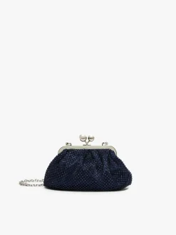 Small Pasticcino Bag in mesh and rhinestones