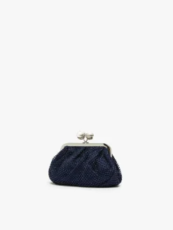 Small Pasticcino Bag in mesh and rhinestones