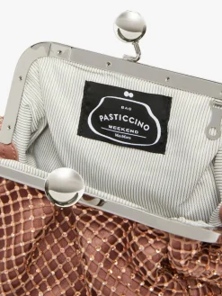 Small Pasticcino Bag in mesh and rhinestones