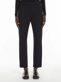 Straight viscose trousers