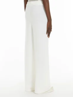 Straight wool trousers