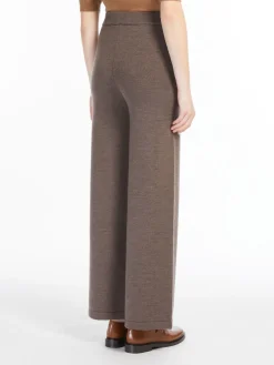 Straight wool trousers