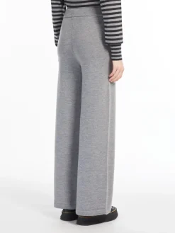 Straight wool trousers