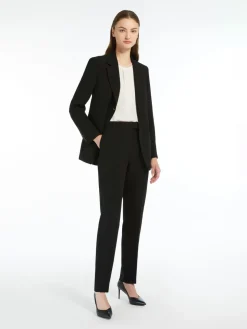 Straight-fit technical cady trousers