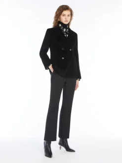 Straight-fit technical wool trousers