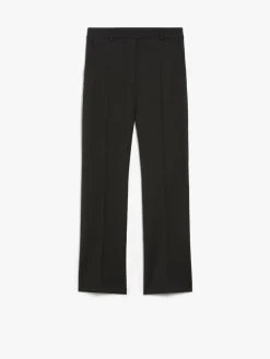 Straight-fit technical wool trousers