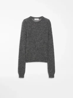 Stretch alpaca and wool crew-neck sweater