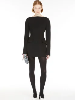 Stretch cady short dress