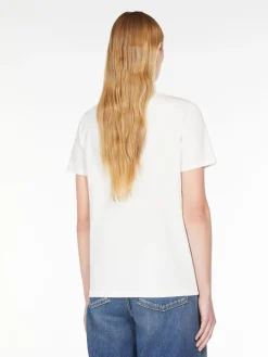 Stretch cotton basic T-shirt